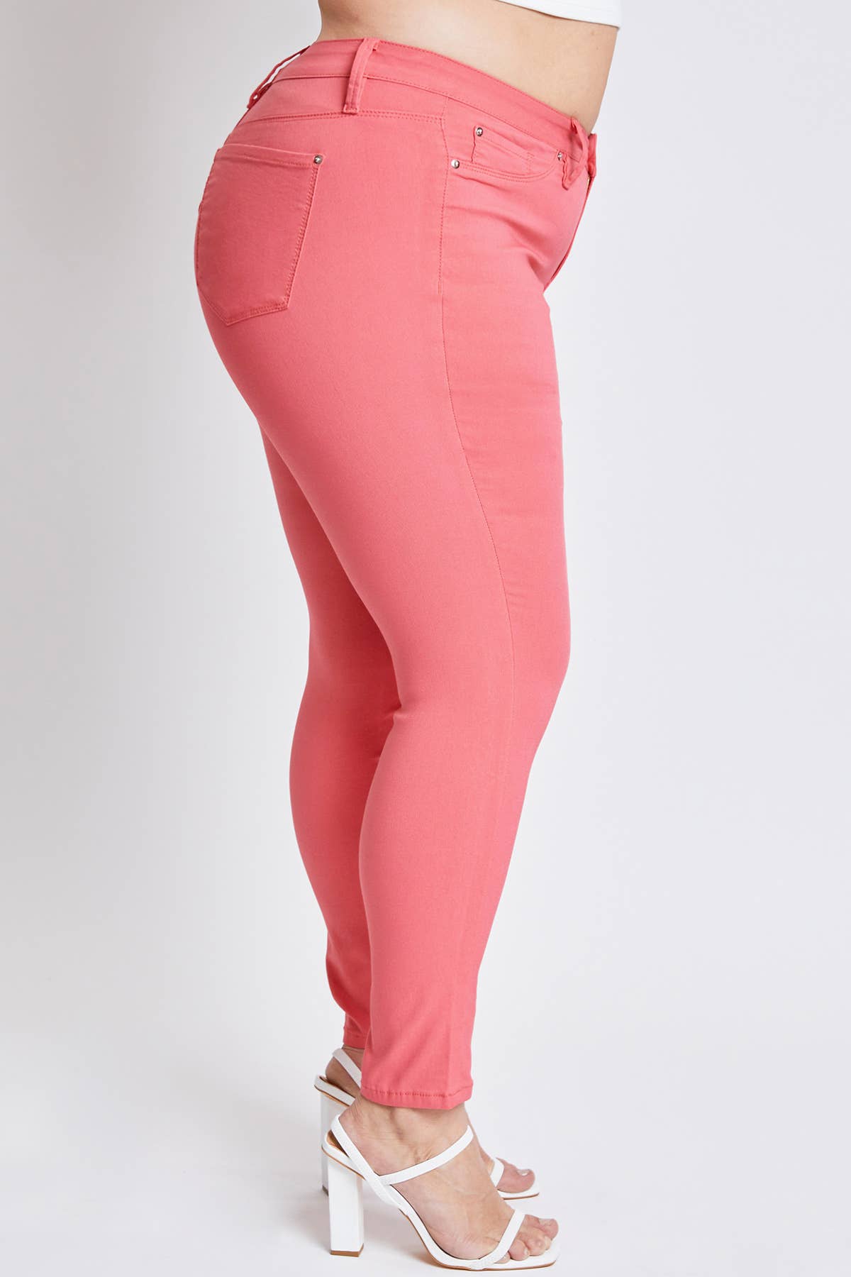 Plus Size Hyperstretch Skinny Jean: Shell Pink