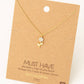 Gold Rhinestone Flower Charm Necklace