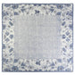 Grey Vintage Floral Silky Square Scarf