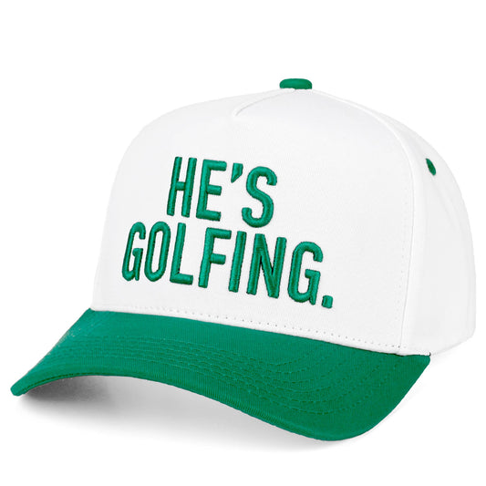 Green He’s Golfing Trucker Hat