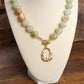 Green Teardrop Chunky Beaded Toggle Necklace