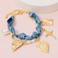 Denim Charm Knotted Bracelet