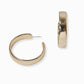 Gold Flat Round Hoop Earrings