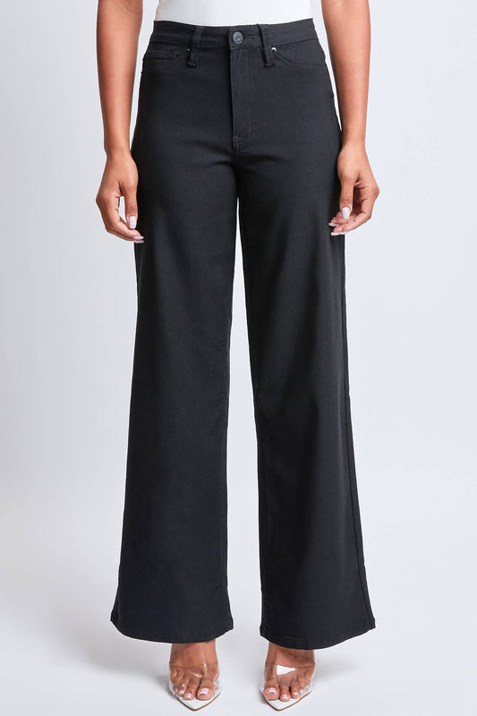 Hyperstretch High Rise Wide Leg: Black