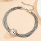 Silver Wire Chain Statement Necklace