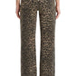 Cheetah High Rise Wide Leg Jeans