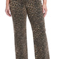 Plus Cheetah High Rise Wide Leg Jeans