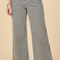 Black & White High Rise Wide Leg Stripe Pants