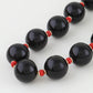 Black & Red Beaded Statement Necklace