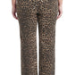 Plus Cheetah High Rise Wide Leg Jeans