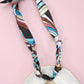 Blue Scarf Disc Charm Necklace