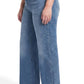 Plus High Rise Wide Leg Jeans w/ Rhinestones