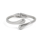 Silver Teardrop Cuff Bangle Bracelet
