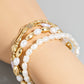 Mixed Pearl And Metallic Beaded Bracelet Set