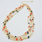 Orange & Navy Multi Strand Necklace