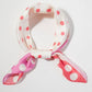 Pink Polka Dot Bandana Scarf
