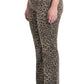 Plus Cheetah High Rise Wide Leg Jeans