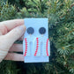 Baseball Stitch Arch Acrylic Earrings