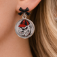 Bulldog Bow Dangle Earrings