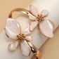 Floral Epoxy Adjustable Open Cuff Bracelet