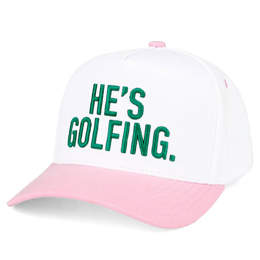 Light Pink He’s Golfing Trucker Hat