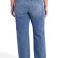 Plus High Rise Wide Leg Jeans w/ Rhinestones