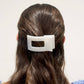 Flat Rectangle Hair Clip | Small | Coconut White