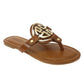 Brown Emblem Sandals