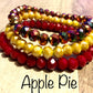 3pc Crystal Bead Bracelet Set- Apple Pie