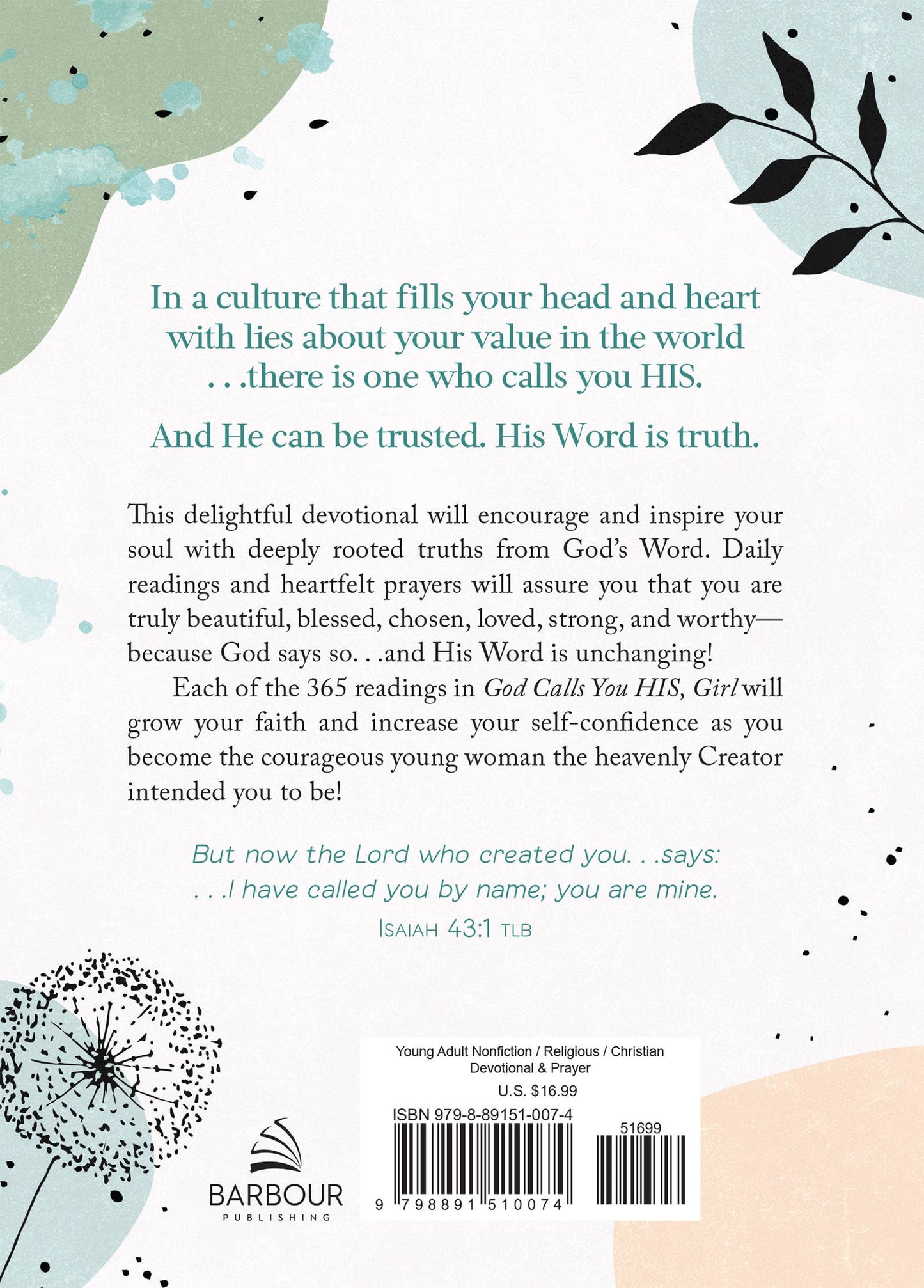 God Calls You HIS, Girl Devotional