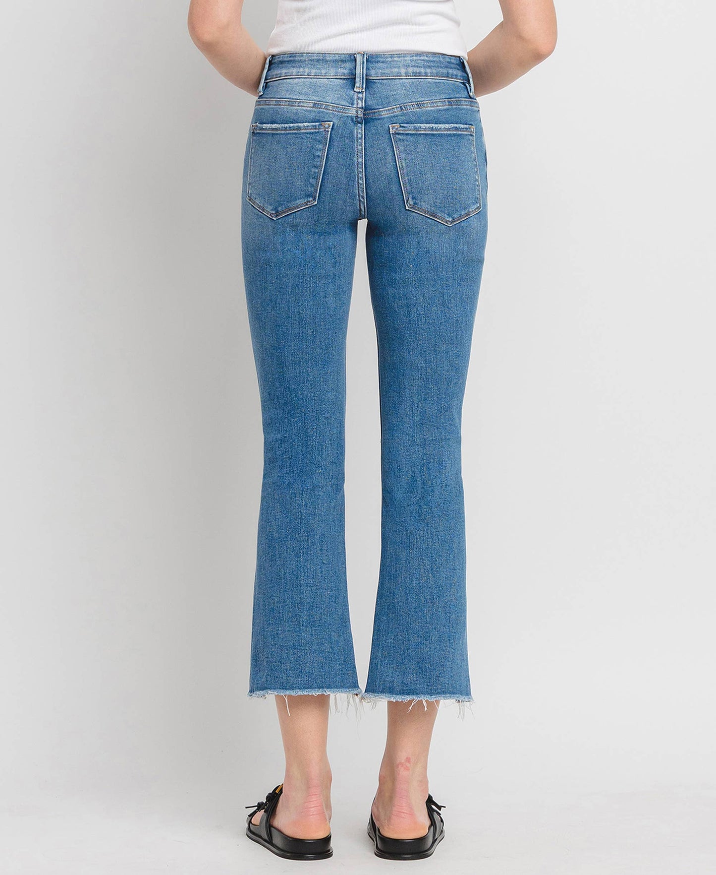 Vervet Mid Rise Ankle Mini Flare Jeans