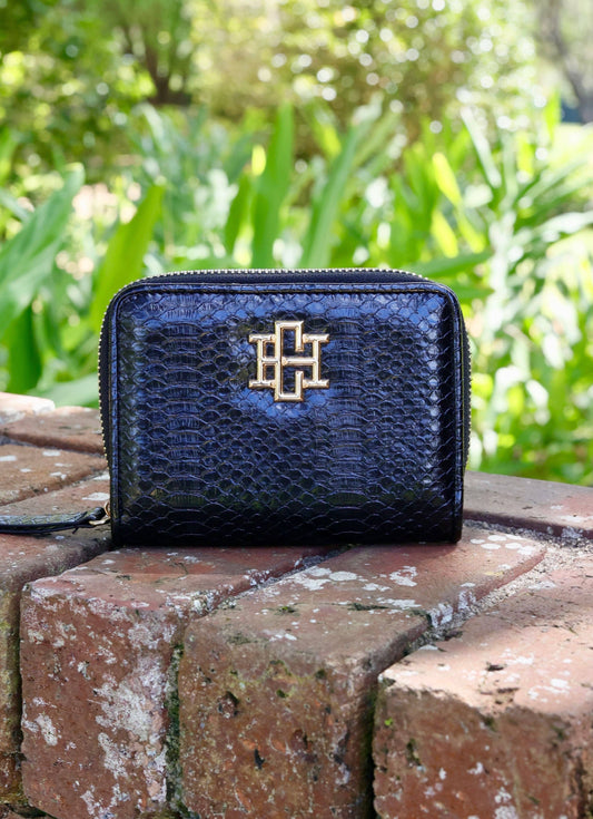 Black Nadine Zippered Wallet