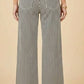 Black & White High Rise Wide Leg Stripe Pants