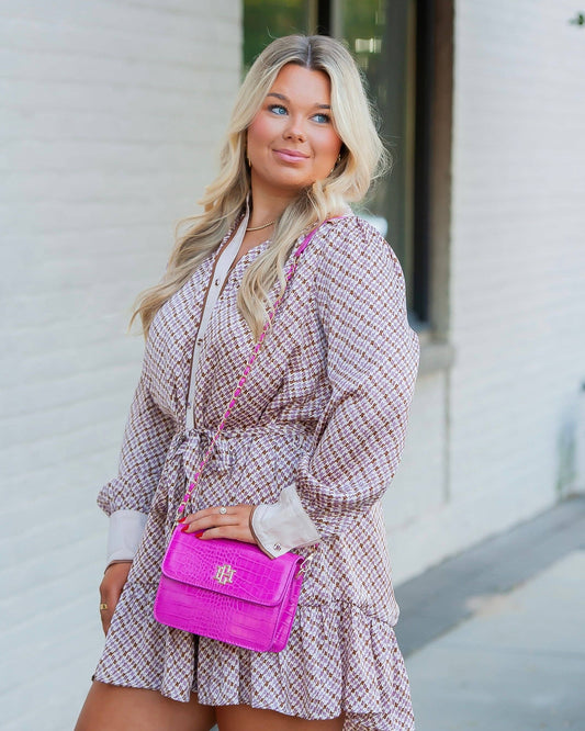 Hot Pink Evelyn Crossbody
