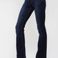 Plus Indigo Pull On Flare Jeans