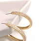 Gold Pearl Hoop Earrings
