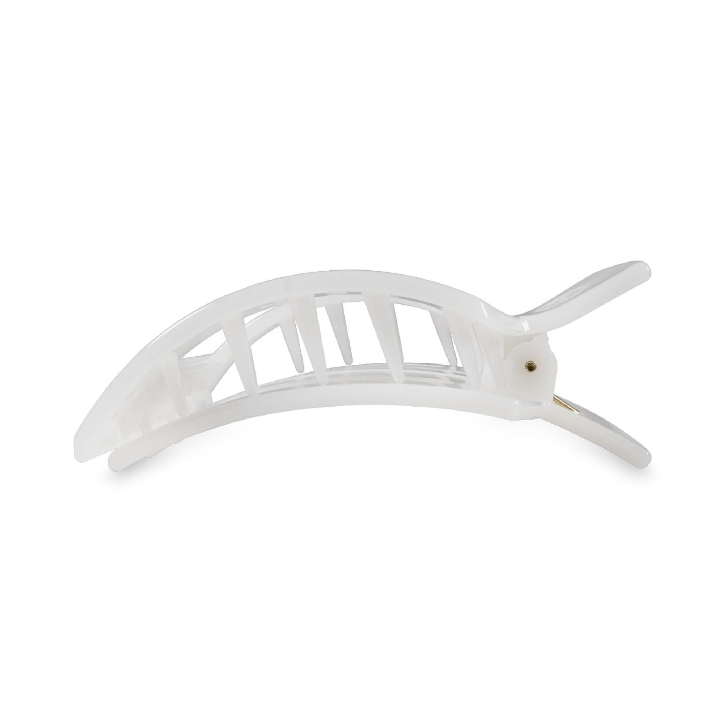 Teleties Medium Coconut White Square Flat Hair Clip