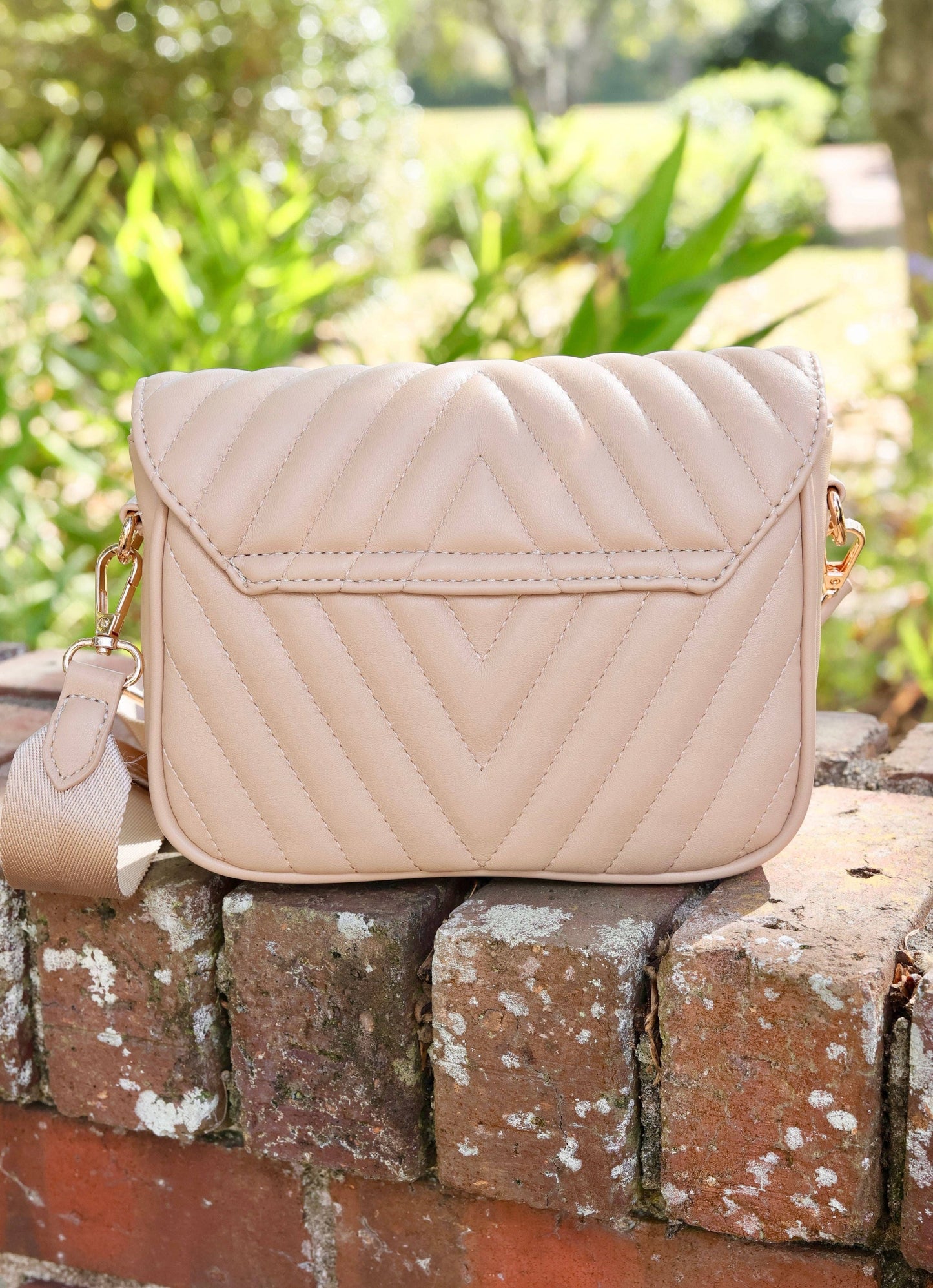 Tan Angela Quited Crossbody