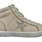 Taupe High Top Sneaker