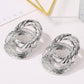 Silver Geometric Drop Earrings