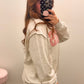 Pink Gingham Jesus Mock Neck Sweatshirt