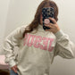 Pink Gingham Jesus Mock Neck Sweatshirt