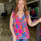 Boho Pattern Flounce Top