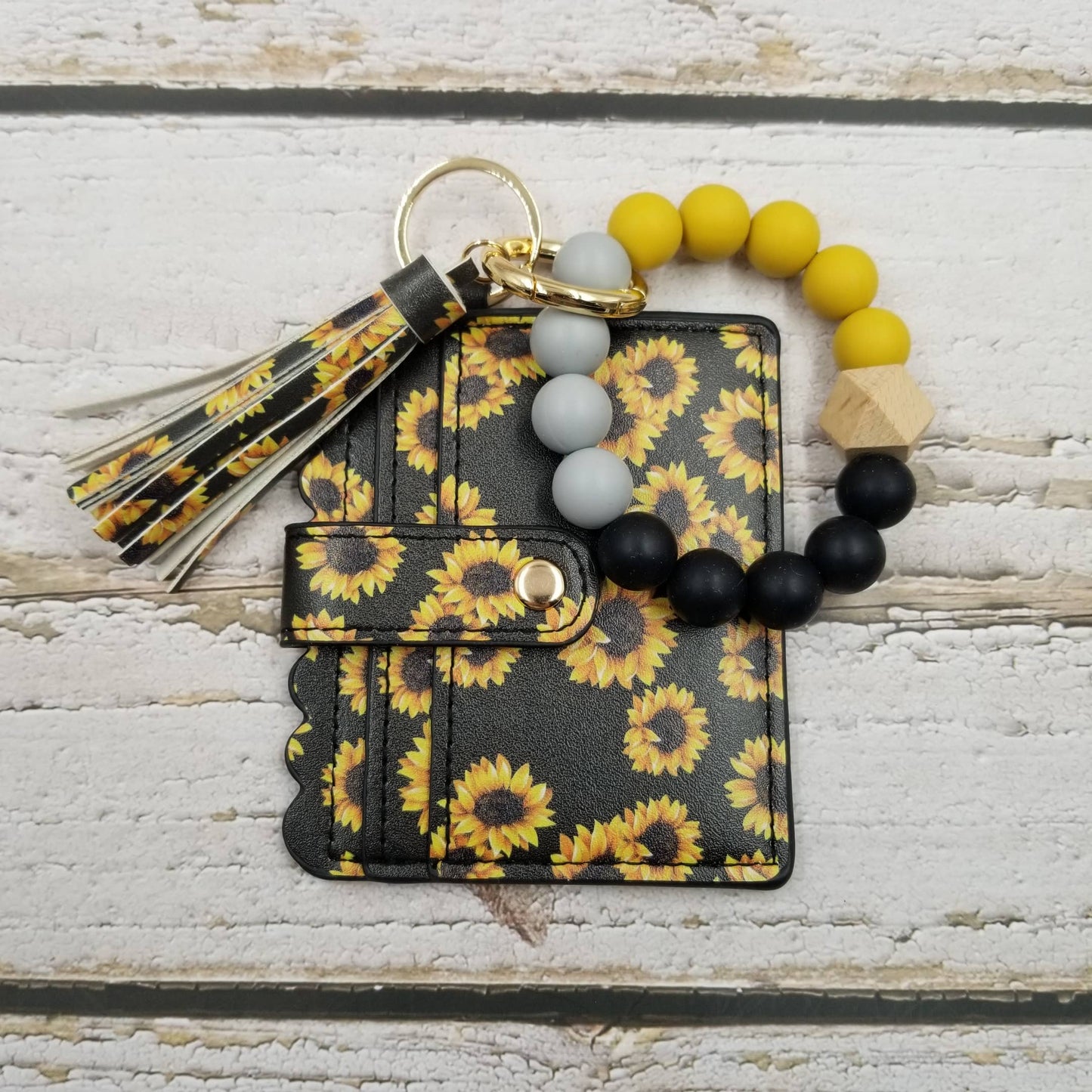 Sun Flower Bracelet Card Wallet Keychain