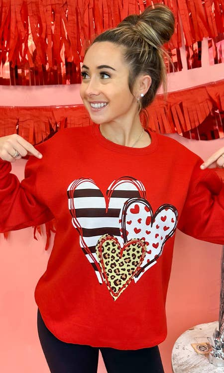 Doodle Heart Valentine Sweatshirt