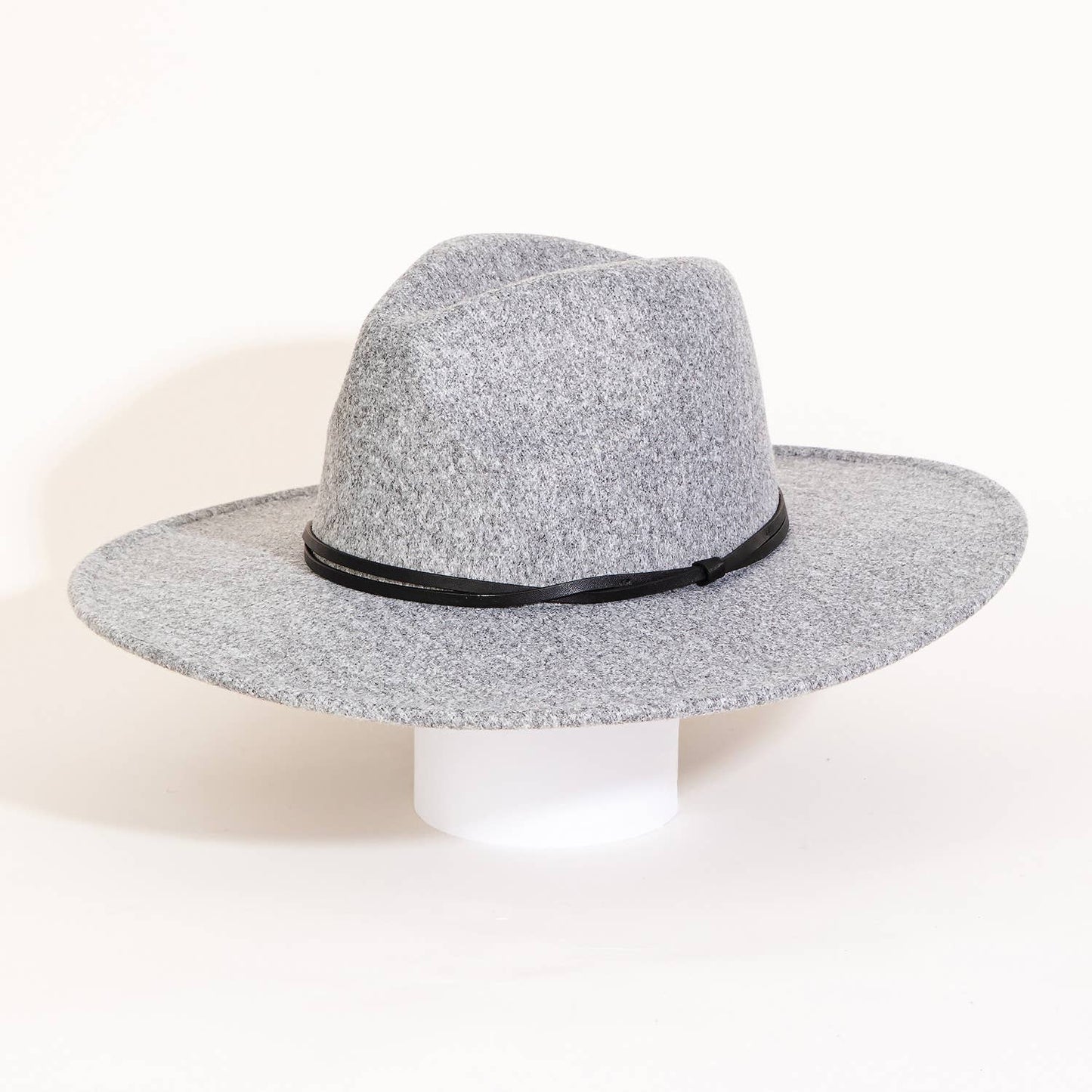 Thin Strap Flat Brim Fedora Fashion Hat