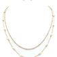 Gold Chain with Pearl Accents Layered 16"-18" Necklace
