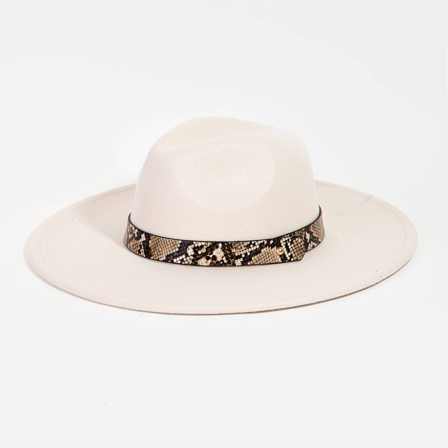 Animal Print Belt Fedora Hat
