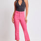Hyperstretch Cropped Kick Flare Pants: Fiery Coral