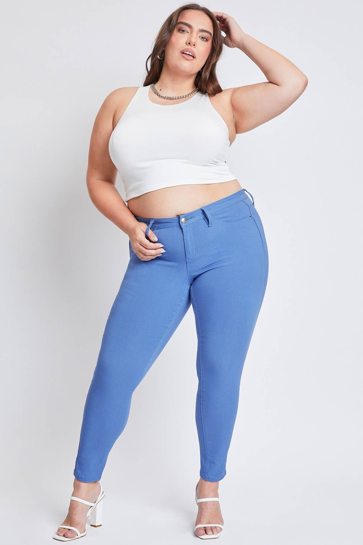 Plus Size Hyperstretch Skinny Jean: Blue Bay – Ivy Rose Boutique